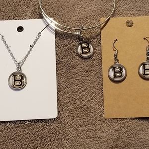 Earrings, bracelet and necklace set